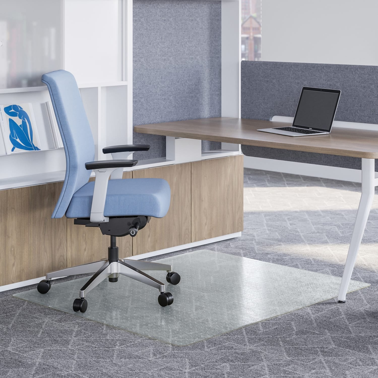 Deflecto OceanMat Office Chair Mat for Carpets, 46 In. x 60 In.