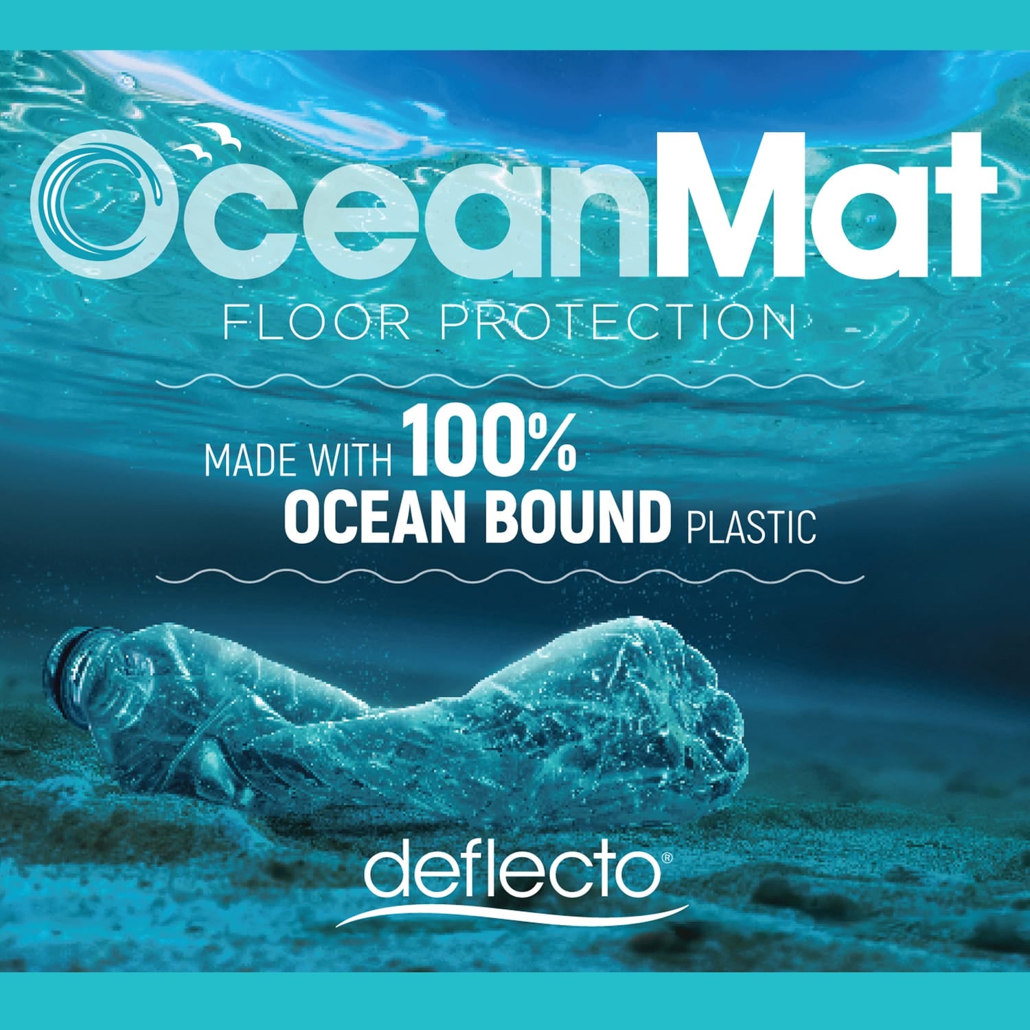 Deflecto OceanMat Office Chair Mat for Carpets, 46 In. x 60 In.
