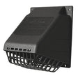 Deflecto 4-In. Plastic Wide-Mouth Dryer Vent Hood with Damper and Detachable Bird Guard, Black