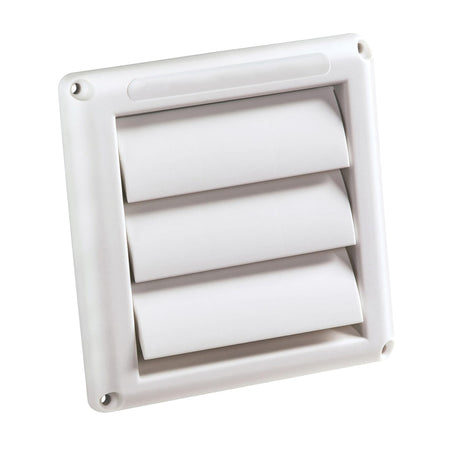 Deflecto Supurr-Vent Louvered Dryer Vent Hood, White