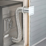 Deflecto Supurr-Vent Louvered Dryer Vent Hood, White