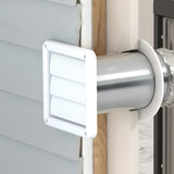Deflecto Supurr-Vent Louvered Dryer Vent Hood, White