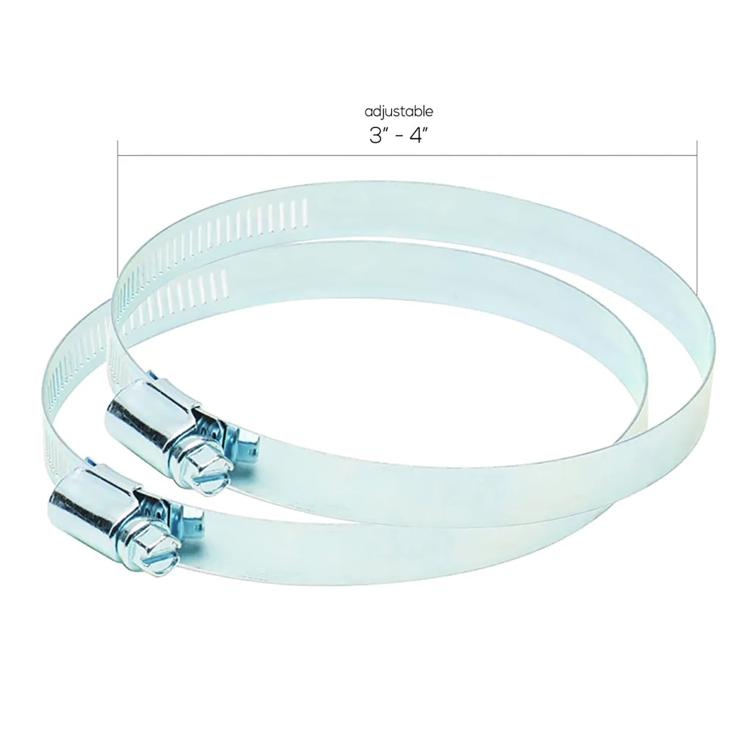 Deflecto 4" Worm Drive Clamps, 2 pk