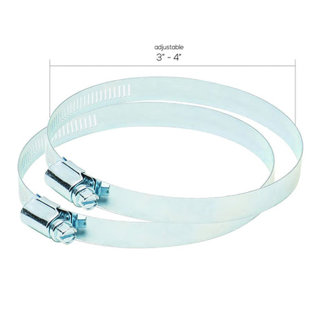 Deflecto 4" Worm Drive Clamps, 2 pk