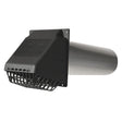 Deflecto 4-In. Wide-Mouth Dryer Vent Hood Kit with Damper, Detachable Bird Guard, Collar, and Aluminum Pipe, RVHABLK4