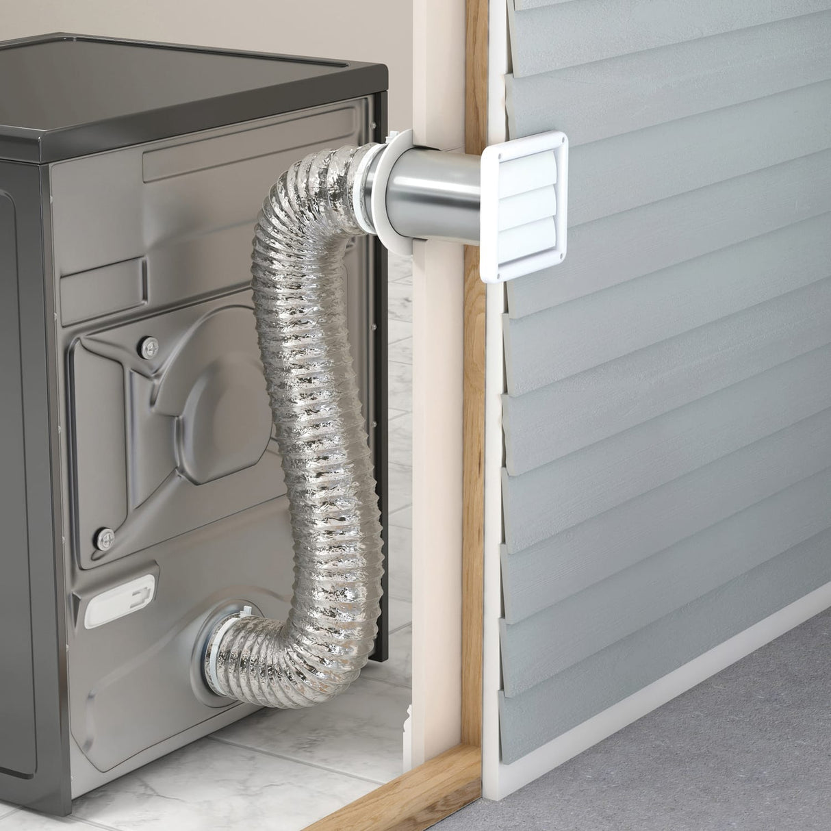 Deflecto Supurr-Flex Dryer Vent Kit, 8ft