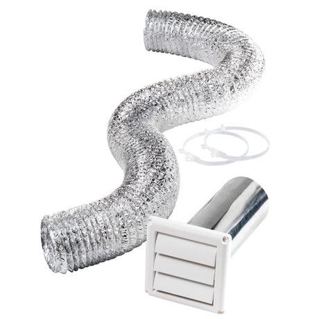 Deflecto Supurr-Flex Dryer Vent Kit, 8ft