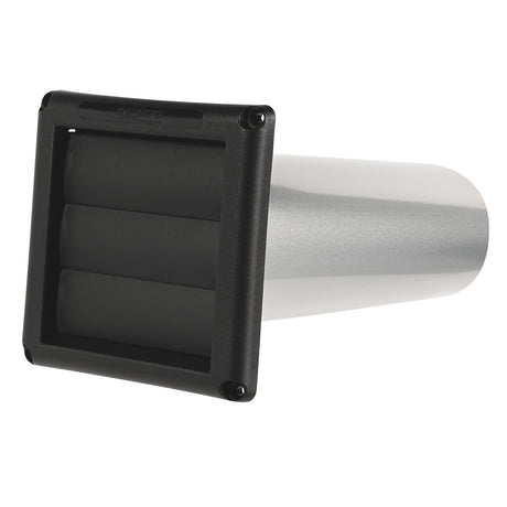 Deflecto Supurr-Vent Louvered 4-In. Dryer Vent Hood Kit with Collar and Aluminum Pipe, SVHABLK4