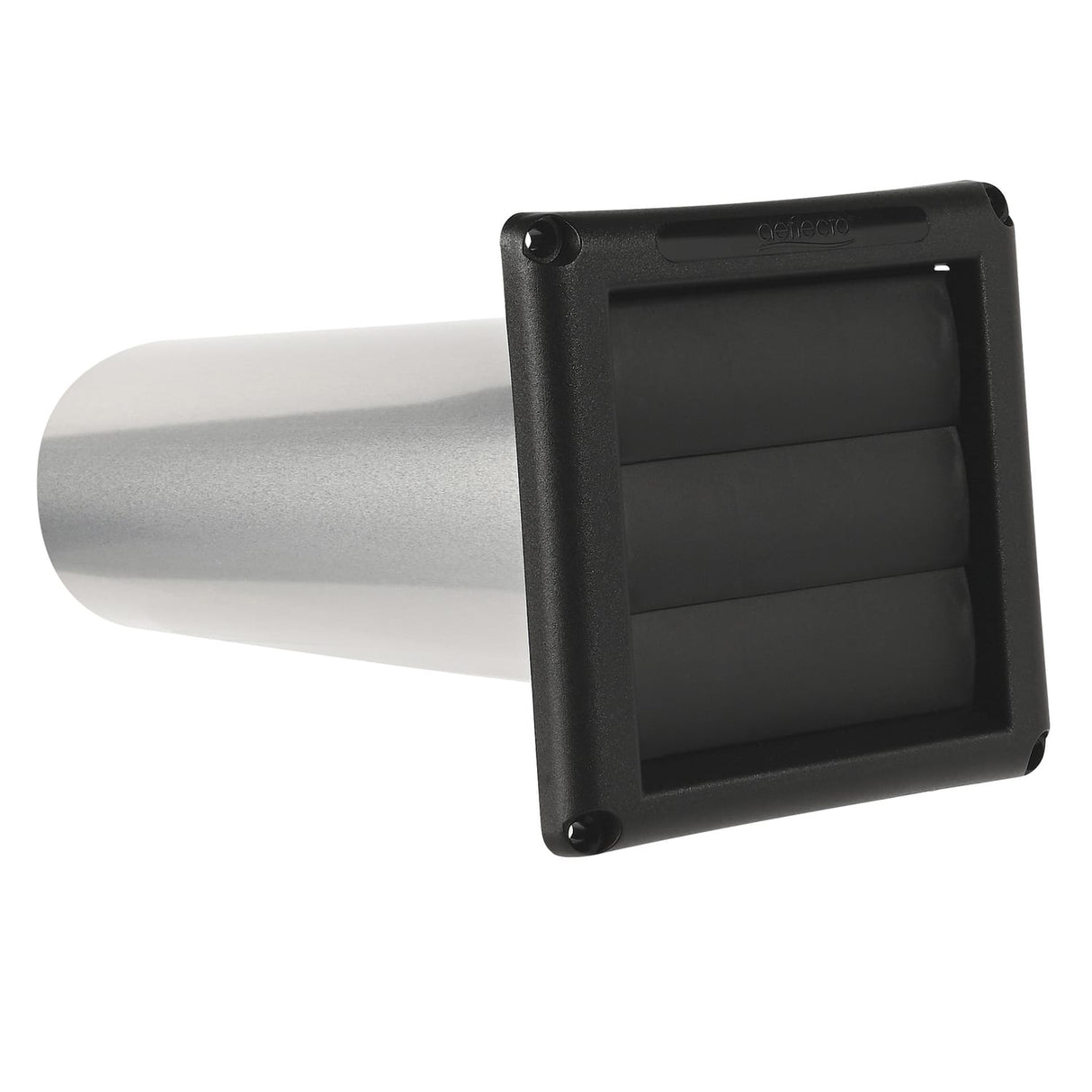 Deflecto Supurr-Vent Louvered 4-In. Dryer Vent Hood Kit with Collar and Aluminum Pipe, SVHABLK4