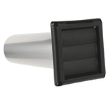 Deflecto Supurr-Vent Louvered 4-In. Dryer Vent Hood Kit with Collar and Aluminum Pipe, SVHABLK4