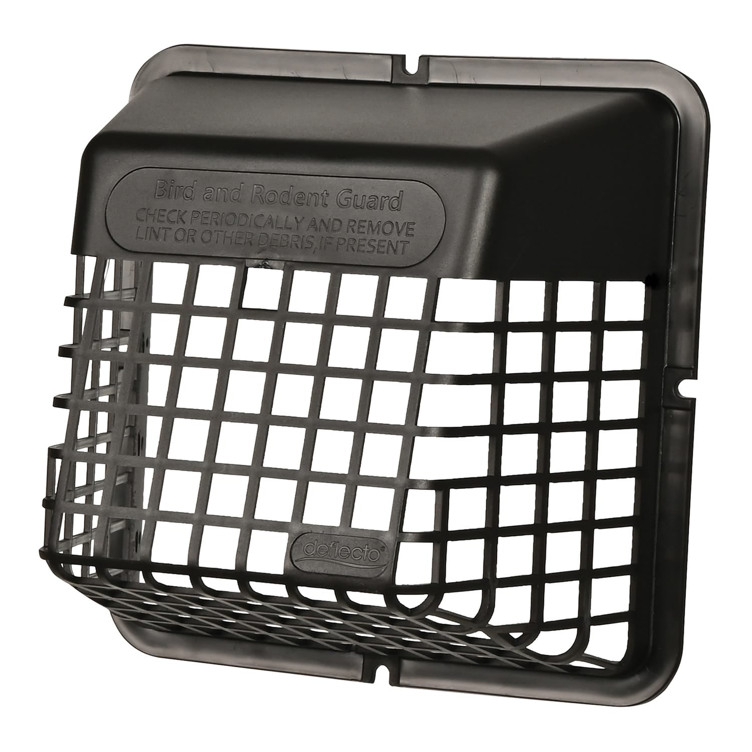 Deflecto Universal Bird Guard for 4-In. Clothes Dryer Vent or 3-In. Bathroom Exhaust Vent, Black
