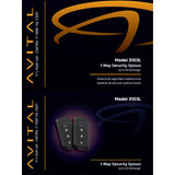 Avital 3103L 1-Way Security System with Two 4-Button Remotes