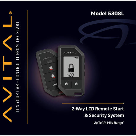 Avital 5308L 2-Way Remote Start Security System with 2 Remotes