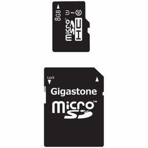 Gigastone 8-GB Class 10 UHS-1 microSDHC Card and SD Adapter