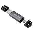 Gigastone Dual USB-C and USB-A Flash Drive, USB 3.2 Gen 1, Plug and Play for PC, Mac, or Phone, 256 GB