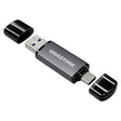 Gigastone Dual USB-C and USB-A Flash Drive, USB 3.2 Gen 1, Plug and Play for PC, Mac, or Phone, 512 GB