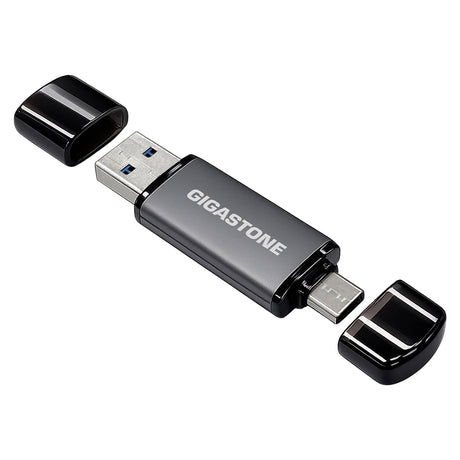 Gigastone Dual USB-C and USB-A Flash Drive, USB 3.2 Gen 1, Plug and Play for PC, Mac, or Phone, 512 GB