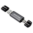 Gigastone Dual USB-C and USB-A Flash Drive, USB 3.2 Gen 1, Plug and Play for PC, Mac, or Phone, 64 GB