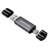 Gigastone Dual USB-C and USB-A Flash Drive, USB 3.2 Gen 1, Plug and Play for PC, Mac, or Phone, 64 GB