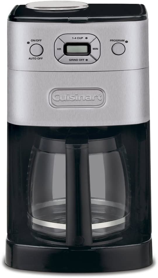 Cuisinart Grind and Brew 12 Cup Automatic Coffeemaker, Brushed Metal - Certified Refurbished