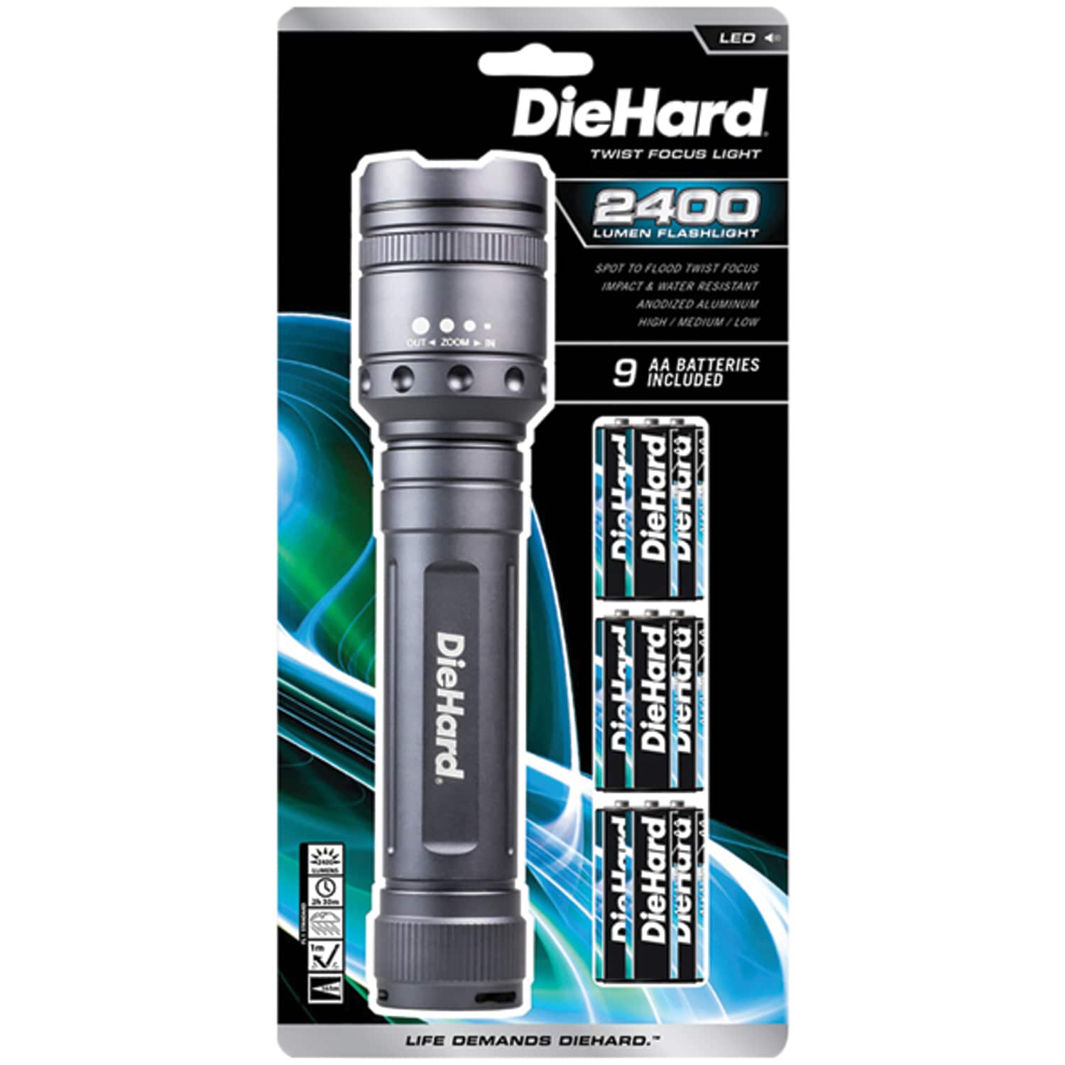 DieHard 2400-Lumen Twist Focus Flashlight