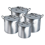 EuroHome Stainless Steel Stock Pot with Lid, 4-Piece Set