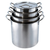 EuroHome Stainless Steel Stock Pot with Lid, 4-Piece Set