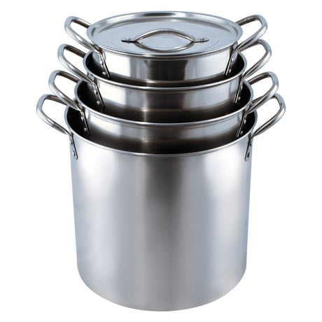 EuroHome Stainless Steel Stock Pot with Lid, 4-Piece Set