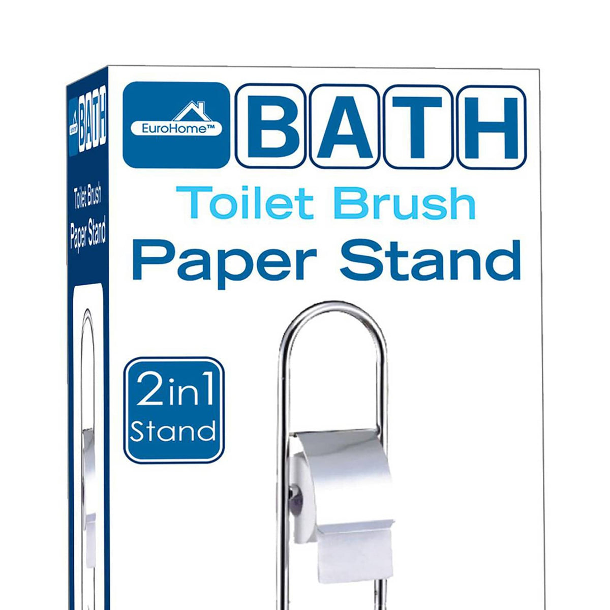 EuroHome Bath 2-in-1 Toilet Brush and Toilet Paper Stand