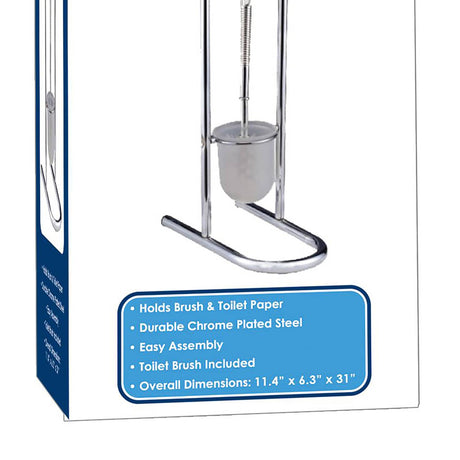 EuroHome Bath 2-in-1 Toilet Brush and Toilet Paper Stand