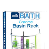 EuroHome Bath Chrome Basin Rack with Swivel Casters