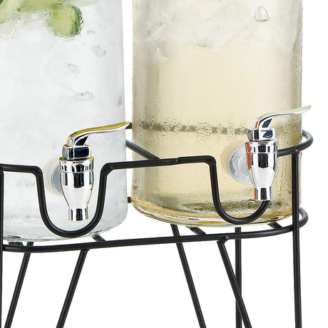 EuroHome Dual Glass Dispensers with Metal Stand