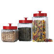 EuroHome Glass Canister with Metal Lid 3-Piece Set