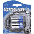 Ultralast UL1232 CR123-A 3-Volt Photo Lithium Batteries, 2 pk