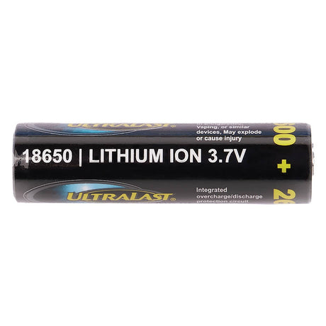 Ultralast 2600 mAh 18650 Retail Blister-Carded Rechargeable Battery, 1 Pack
