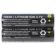 Ultralast 2600 mAh 18650 Retail Blister-Carded Rechargeable Batteries, 2 Pack