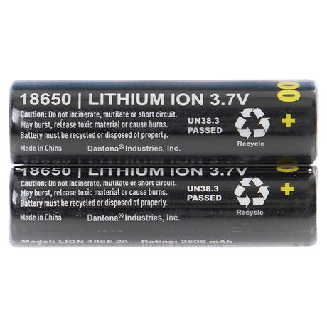 Ultralast 2600 mAh 18650 Retail Blister-Carded Rechargeable Batteries, 2 Pack