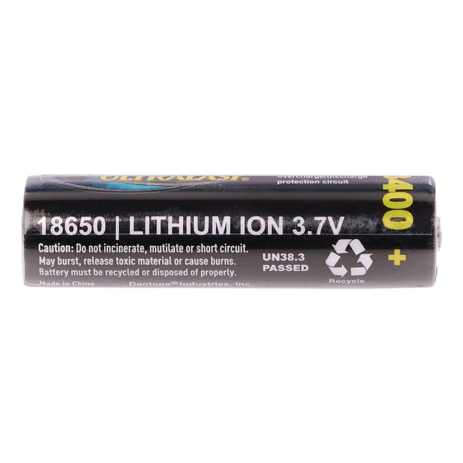 Ultralast 3400 mAh 18650 Retail Blister-Carded Batteries, 1 Pack