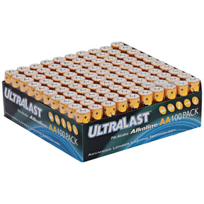 Ultralast ULA100AAB Alkaline AA Batteries, 100 Count