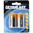 Ultralast ULA2C C Alkaline Batteries, 2 Pack