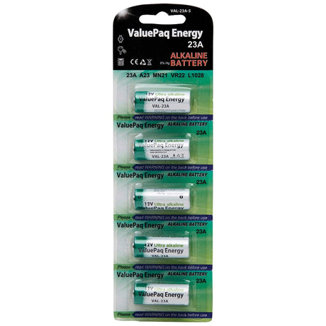 Dantona ValuePaq Energy 23A Alkaline Cylindrical Batteries, 5 pk
