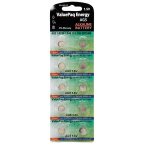 Dantona ValuePaq Energy AG5 Alkaline Coin Cell Batteries, 10 Pack