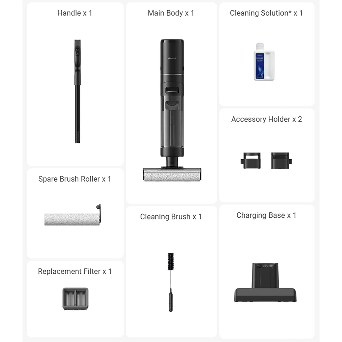 Dreame H12 Dual Vacuum and Mop, 4-in-1 Cordless Cleaner for Hard Multi-Surfaces, 1-Step Self-Cleaning with Hot Air Drying, 300 Watts, 16 kPa Suction