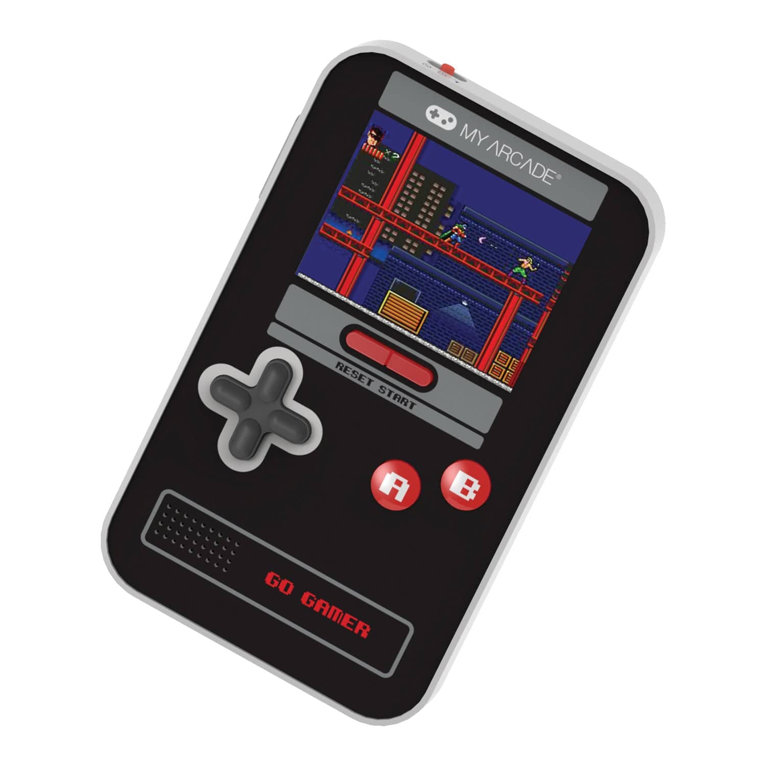 My Arcade Go Gamer Classic 300-in-1 Handheld Game System, Black/Red/Gray