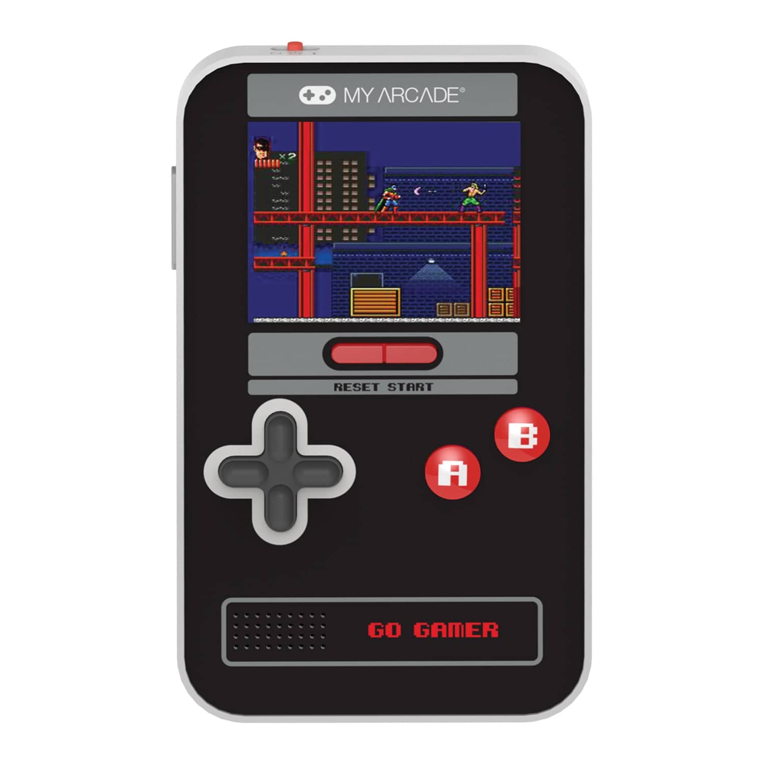 My Arcade Go Gamer Classic 300-in-1 Handheld Game System, Black/Red/Gray