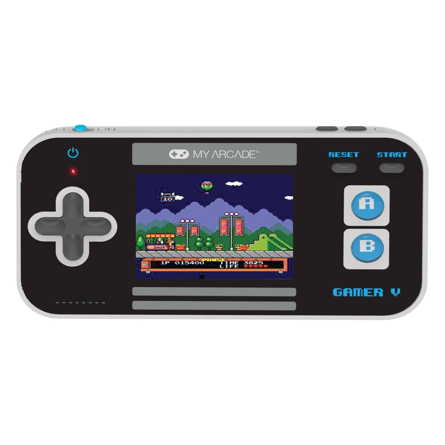 My Arcade Gamer V Classic 220-in-1 Handheld Game System, Black/Blue