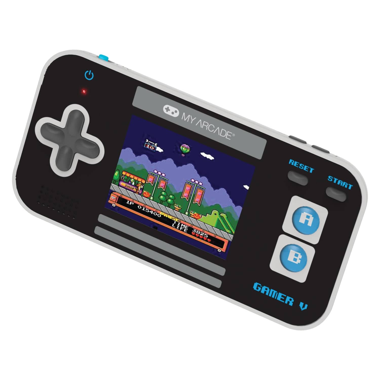 My Arcade Gamer V Classic 220-in-1 Handheld Game System, Black/Blue