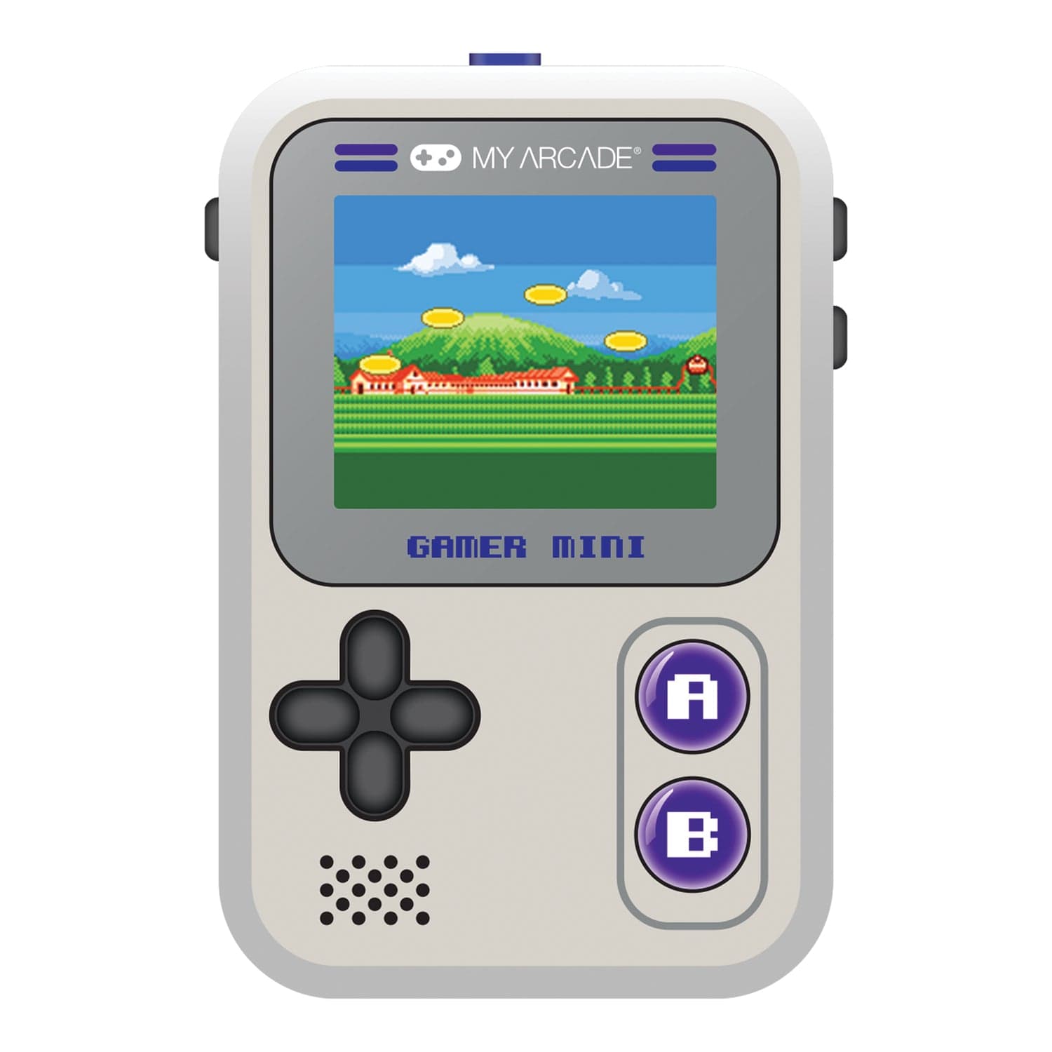 My Arcade Gamer Mini Classic 160-in-1 Handheld Game System, Gray/Purple