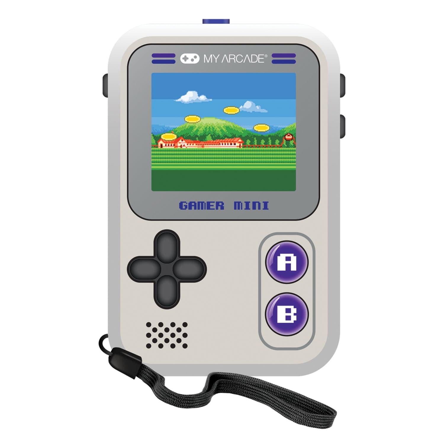 My Arcade Gamer Mini Classic 160-in-1 Handheld Game System, Gray/Purple