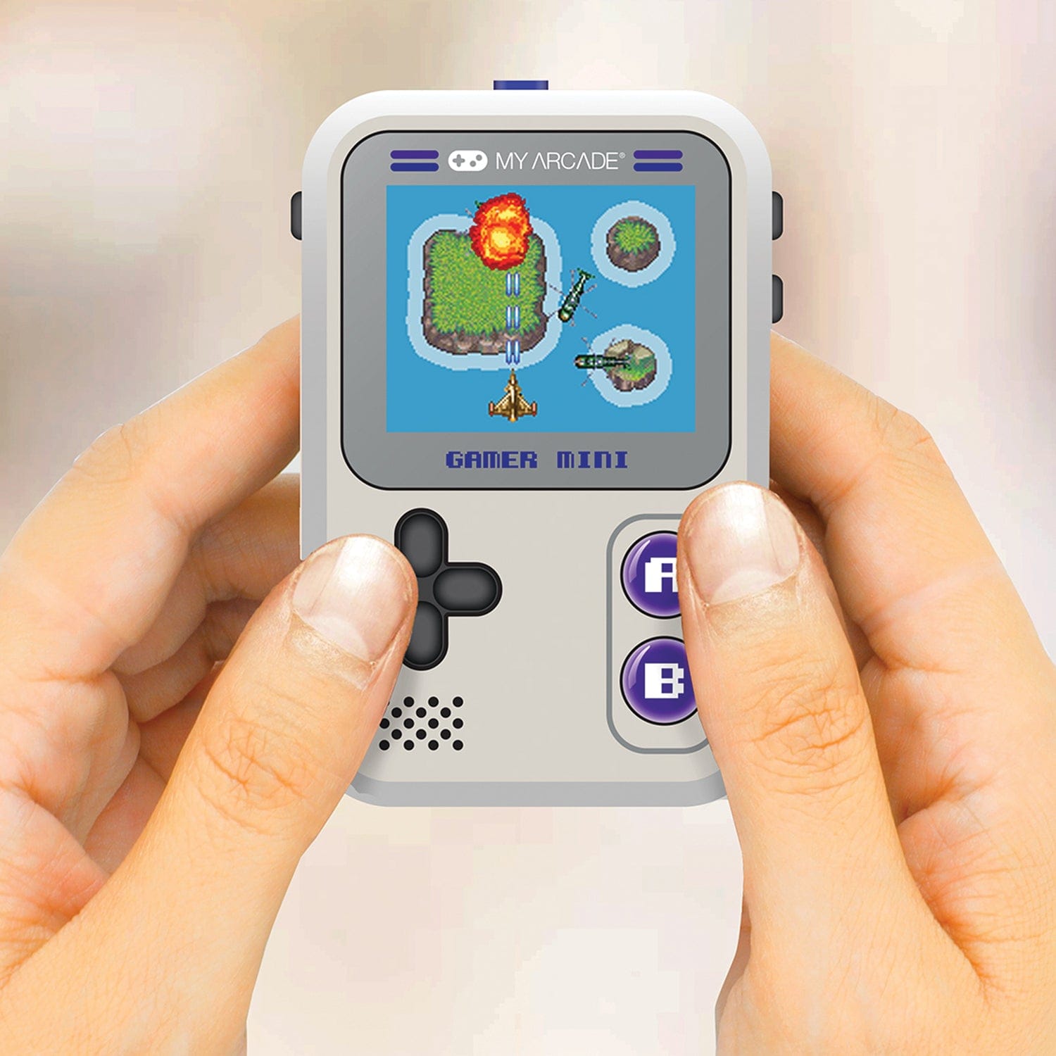 My Arcade Gamer Mini Classic 160-in-1 Handheld Game System, Gray/Purple